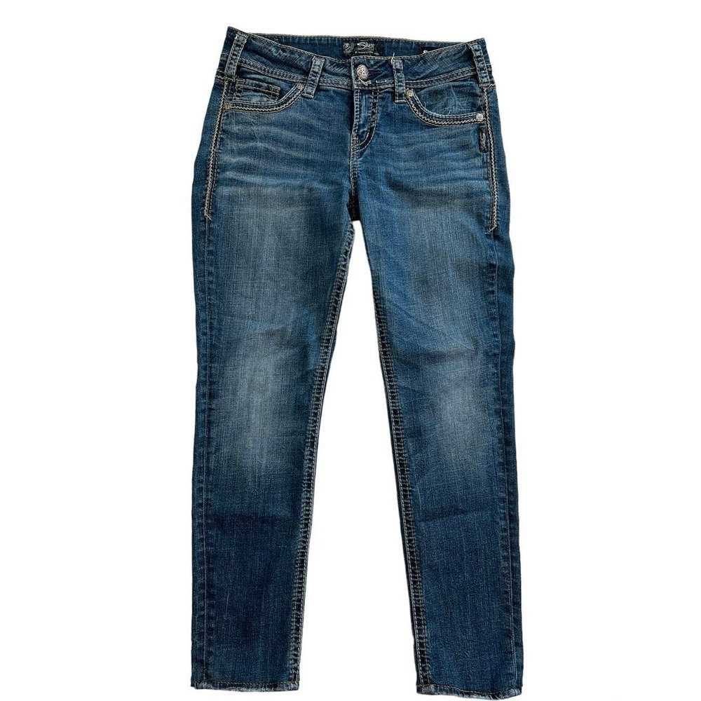 Silver Suki Mid Skinny Super Stretch Jeans, size 29/31